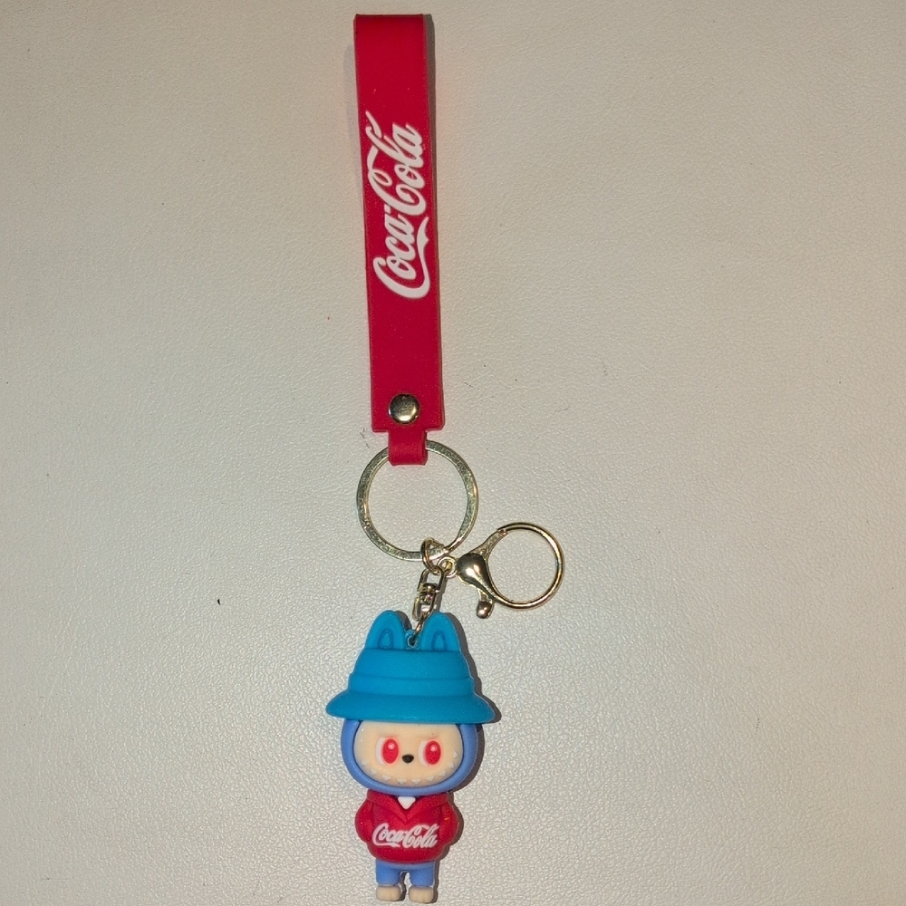 Coca-Cola Character Keychain with Blue Hat